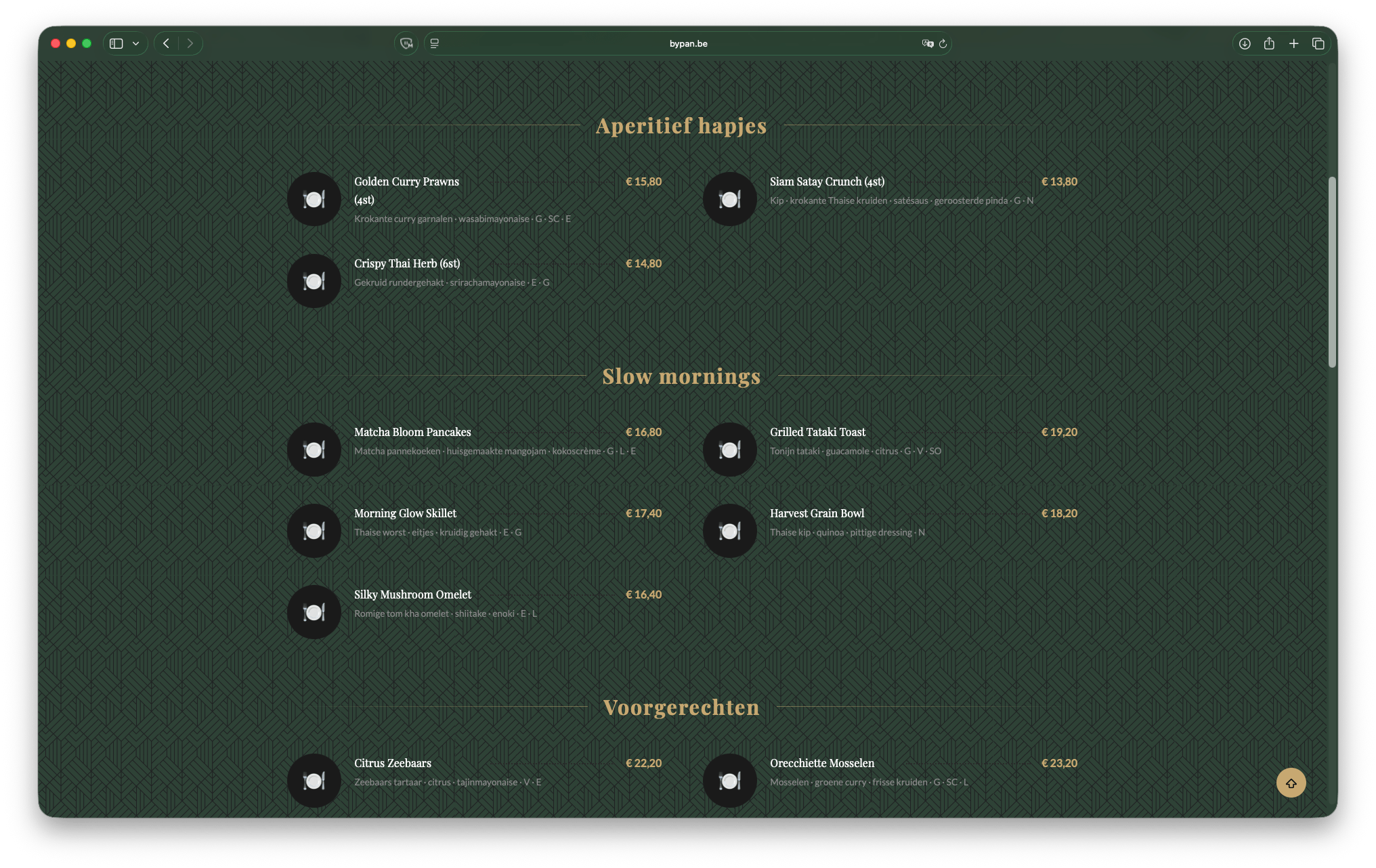Module om restaurant menu te beheren in wordpress